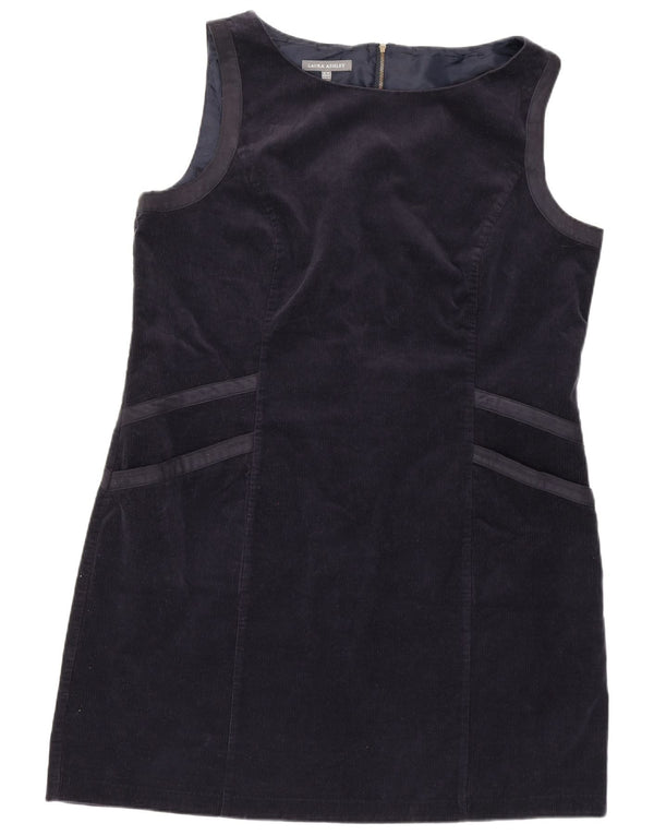 Laura Ashley, ženska platna haljina bez rukava od samta UK 18 XL tamnoplava