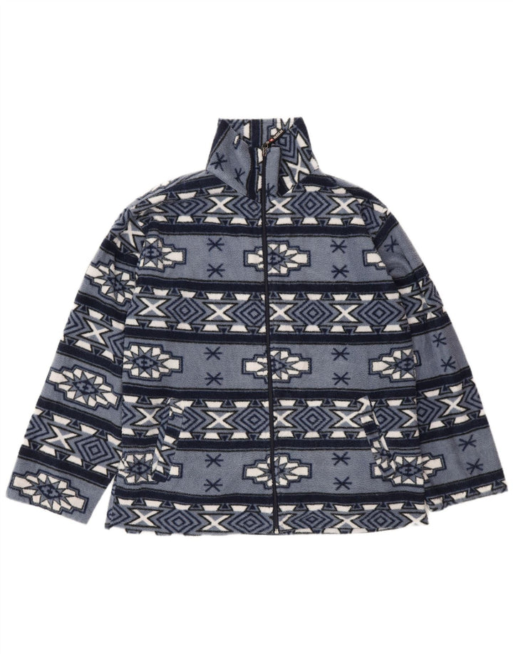 Vintage muška flis jakna UK 38 srednje plava Fair Isle