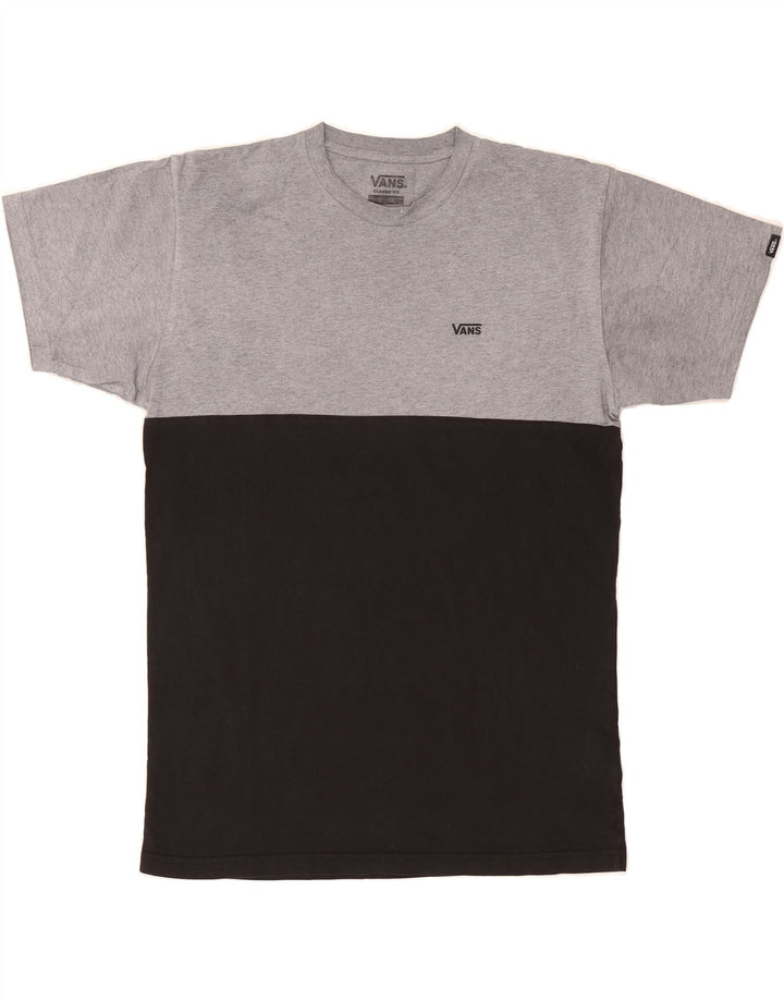VANS Mens Classic Fit T-Shirt Top Medium Grey Colourblock Cotton Vintage Vans and Second-Hand Vans from Messina Hembry 