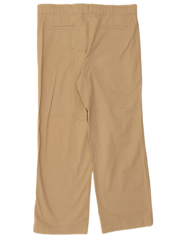 ZARA ženske ravne ležerne hlače male W26 L29 bež pamuk