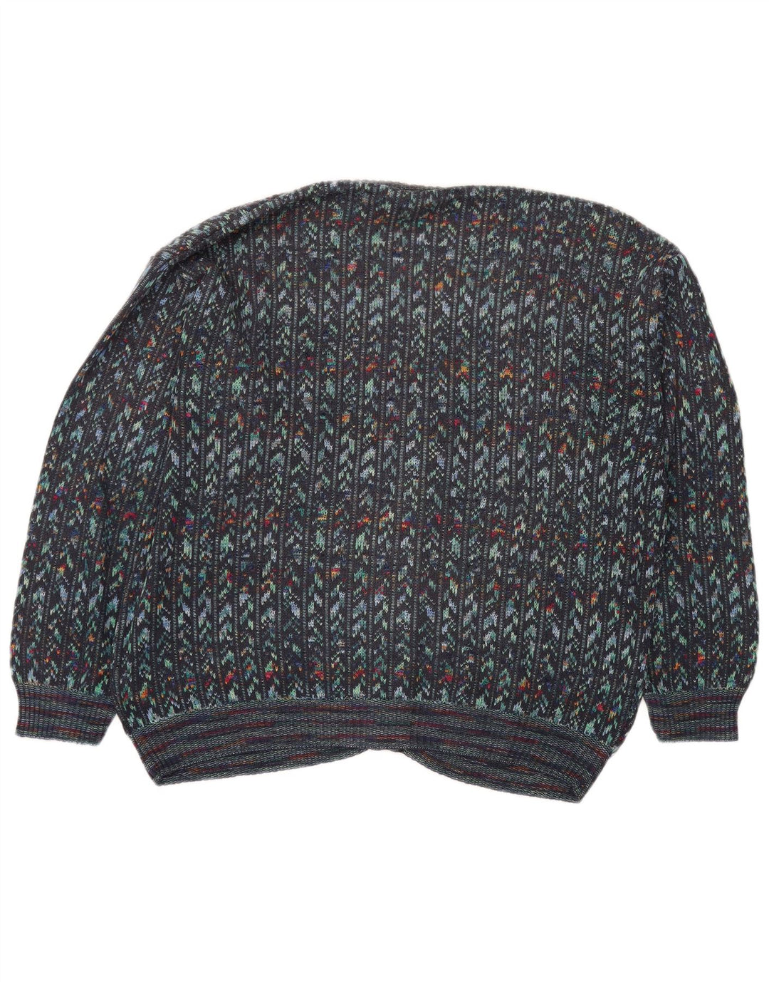 Vintage muški kardigan pulover IT 54 XL Višebojni geometrijski