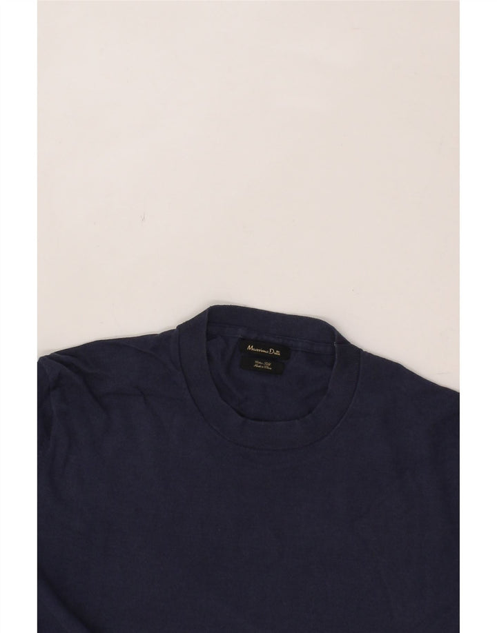 MASSIMO DUTTI Womens Crew Neck Jumper Sweater UK 16 Large Navy Blue Vintage Massimo Dutti and Second-Hand Massimo Dutti from Messina Hembry 