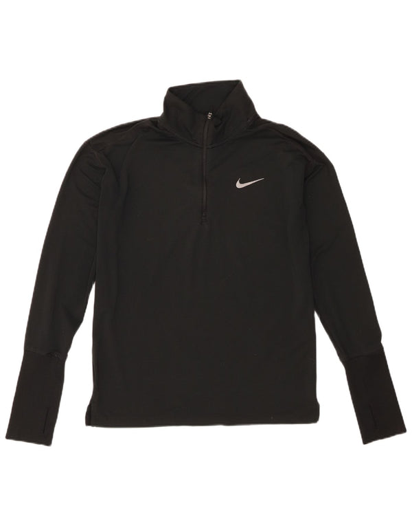 Nike Ženska trenirka Dri Fit Zip Neck Top UK 6 XS crni poliester