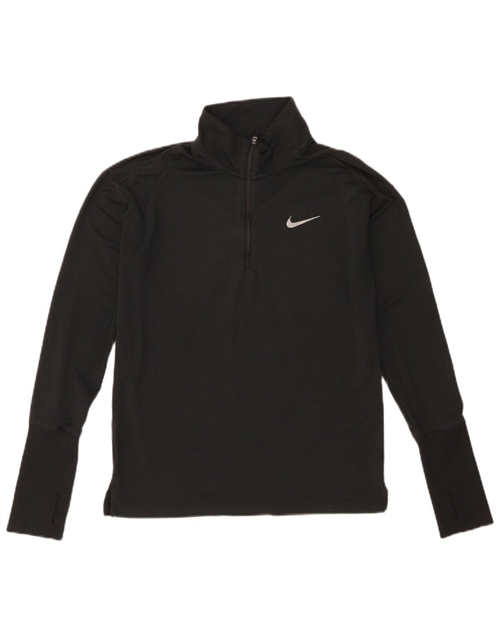 Nike Ženska trenirka Dri Fit Zip Neck Top UK 6 XS crni poliester
