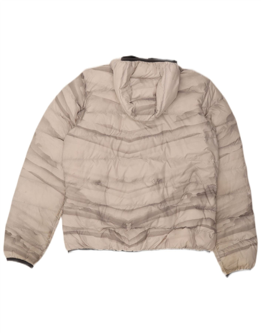 Jack Wolfskin Ženska podstavljena jakna s kapuljačom UK 18 XL Siva Tie Dye poliester