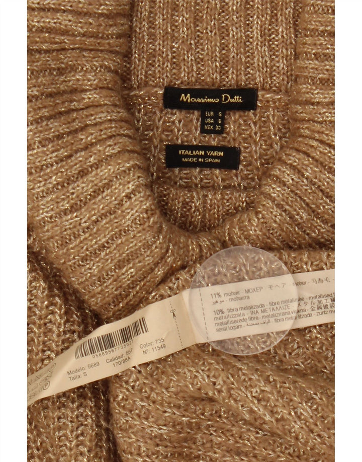 Massimo Dutti ženski pulover s rol izrezom UK 10 Small Beige Flected