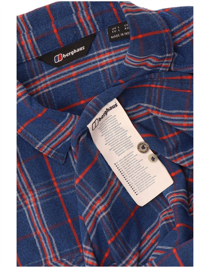 Berghaus muška flanelska košulja, veliki plavi karirani poliamid