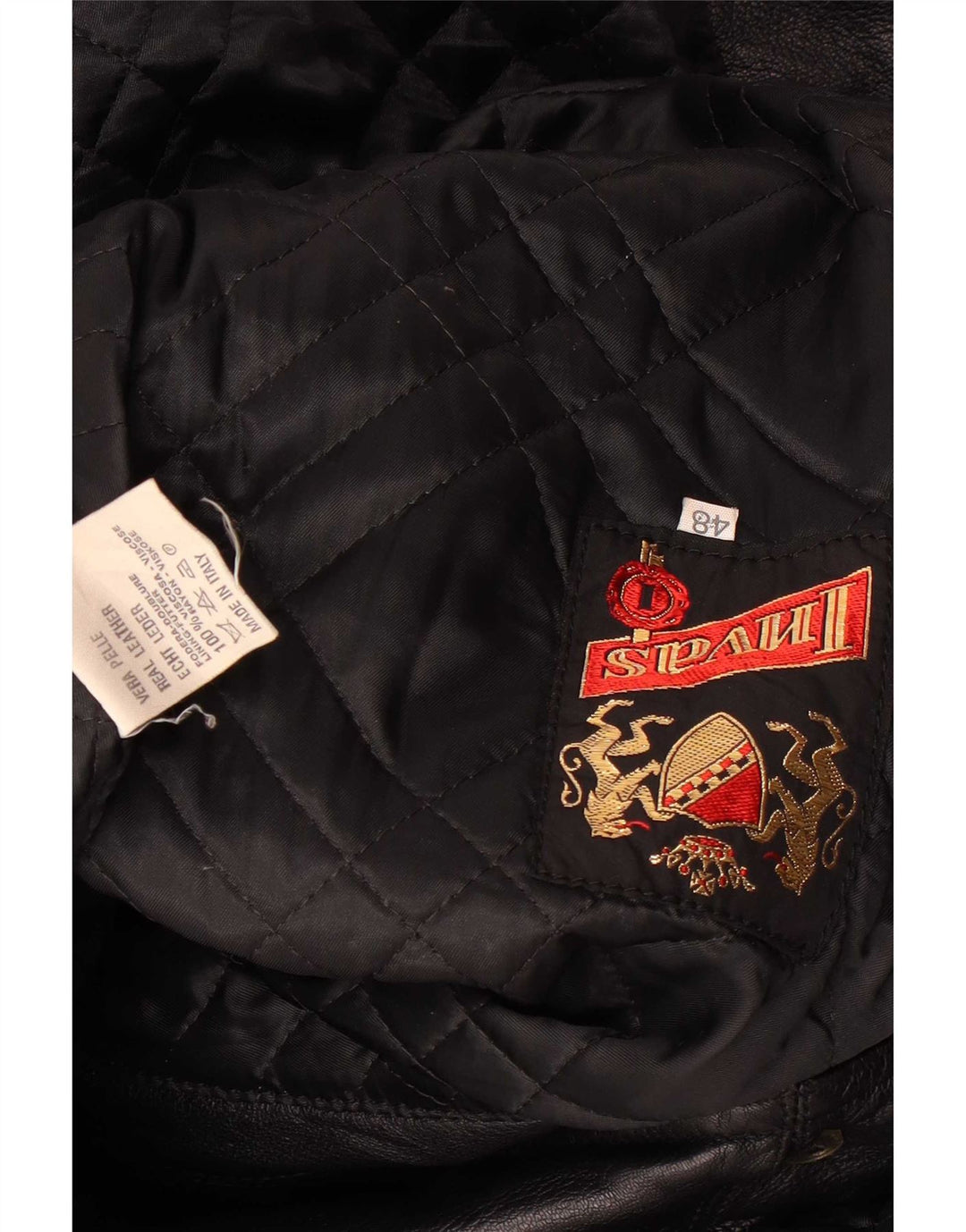 Vintage ženski kožni kaput IT 48 XL crna koža