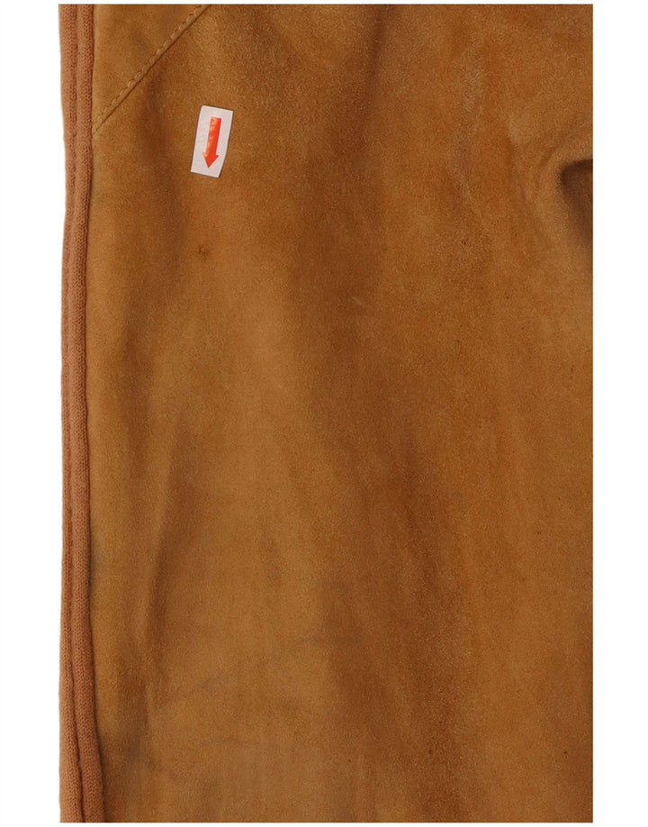 Vintage muška bomber jakna od brušene kože UK 42 XL smeđa koža