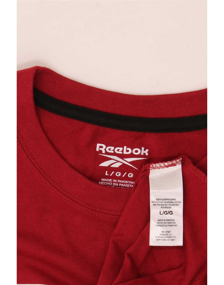 Reebok muška majica s grafičkim motivima, veliki crveni pamuk