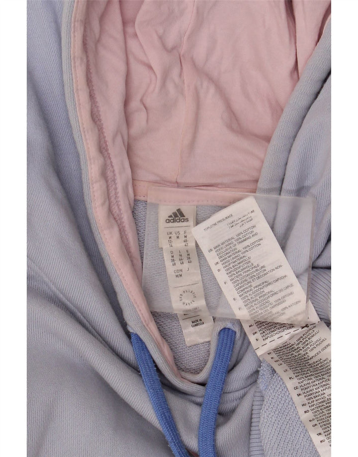 ADIDAS ženska majica s kapuljačom prekomjerne veličine UK 12/14 srednje plave boje