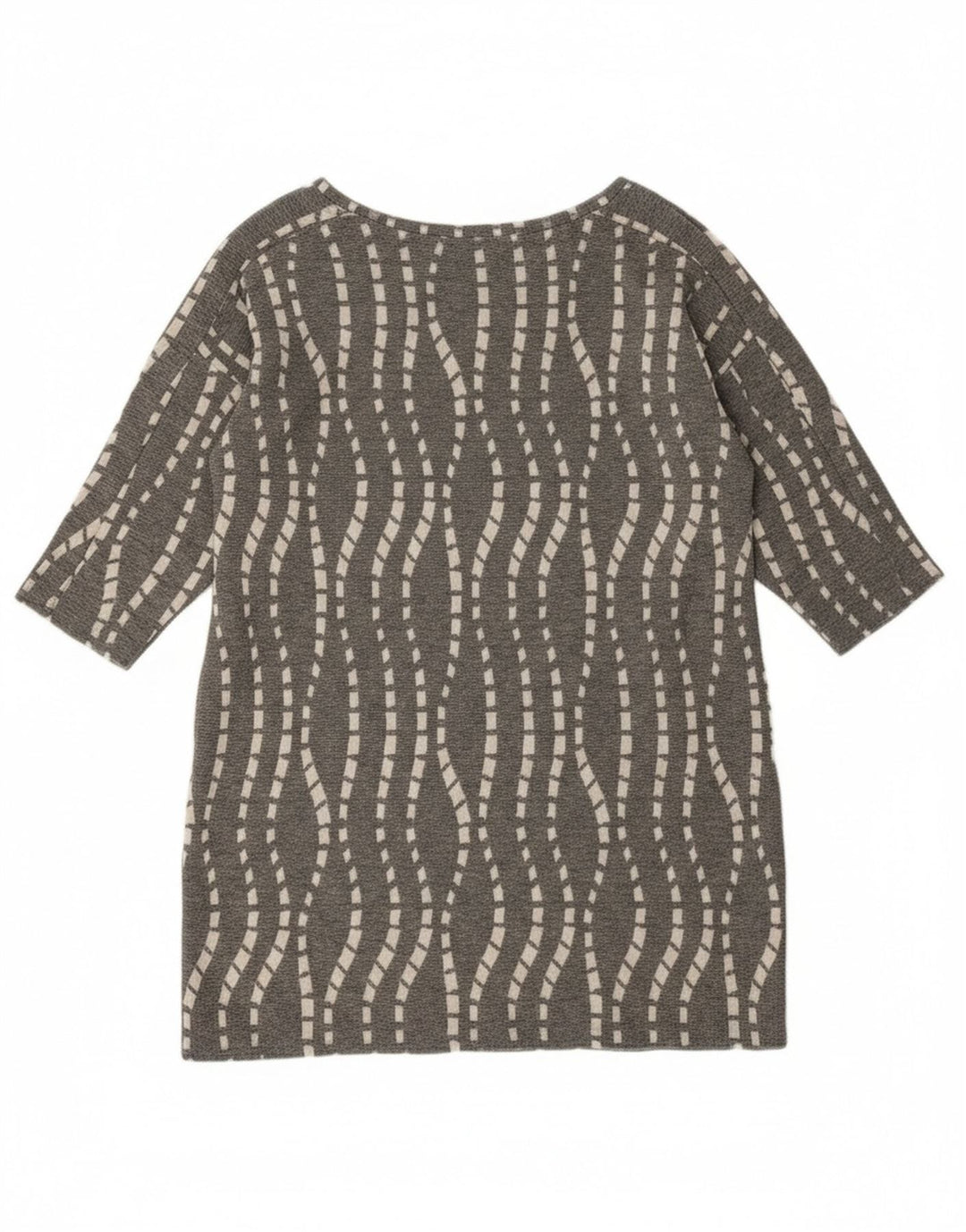 Zara ženska top tunika UK 16 Large Grey Chevron
