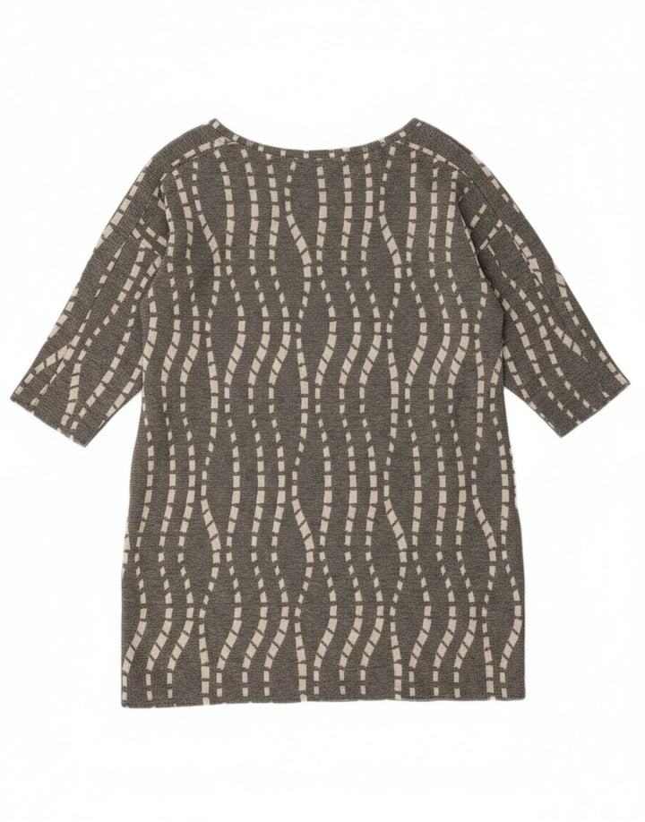 Zara ženska top tunika UK 16 Large Grey Chevron