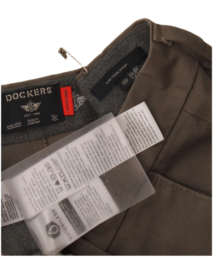 Dockers muške uske chino hlače W33 L36 bež pamuk