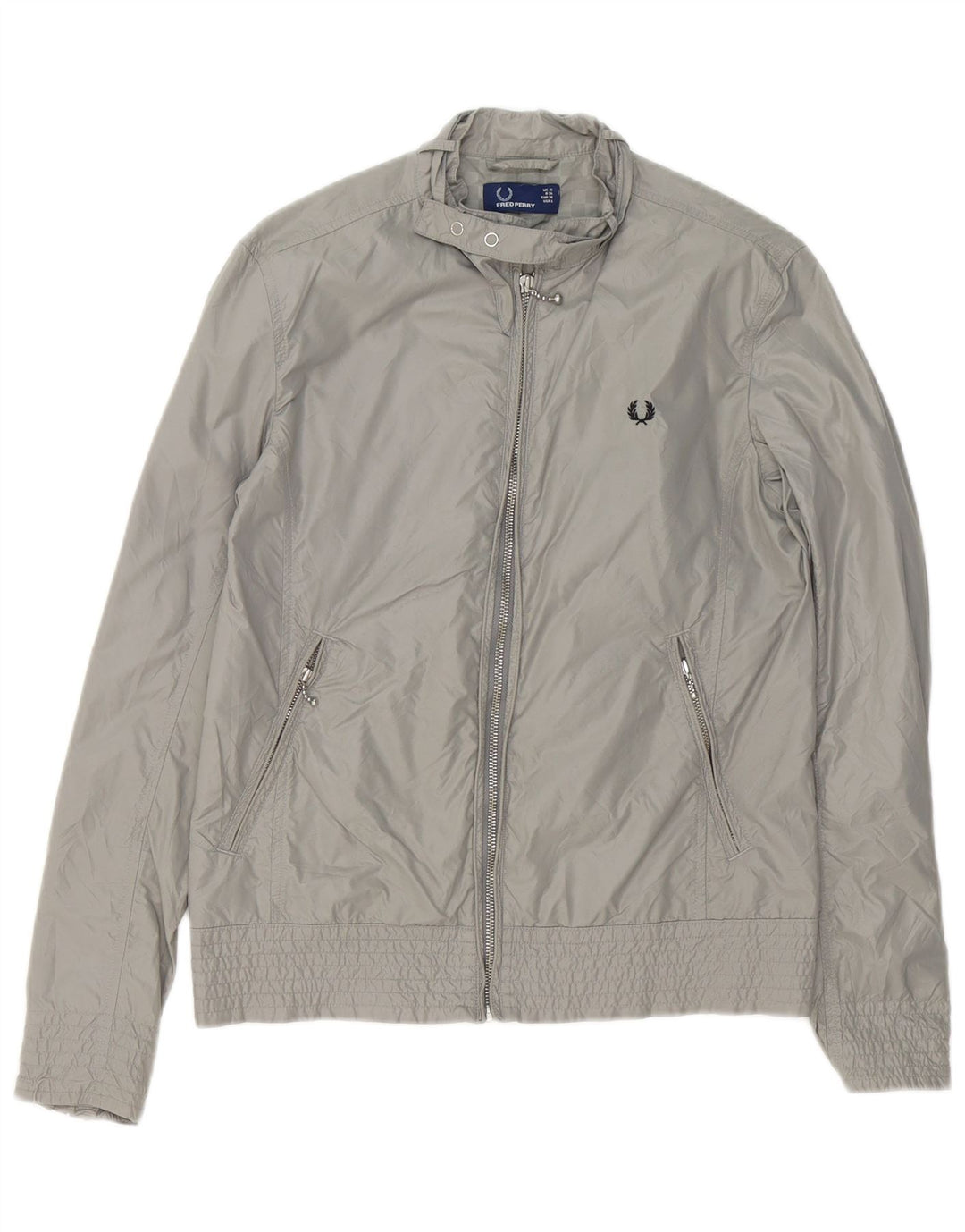 Fred Perry ženska bomber jakna UK 10 Mala siva najlonska
