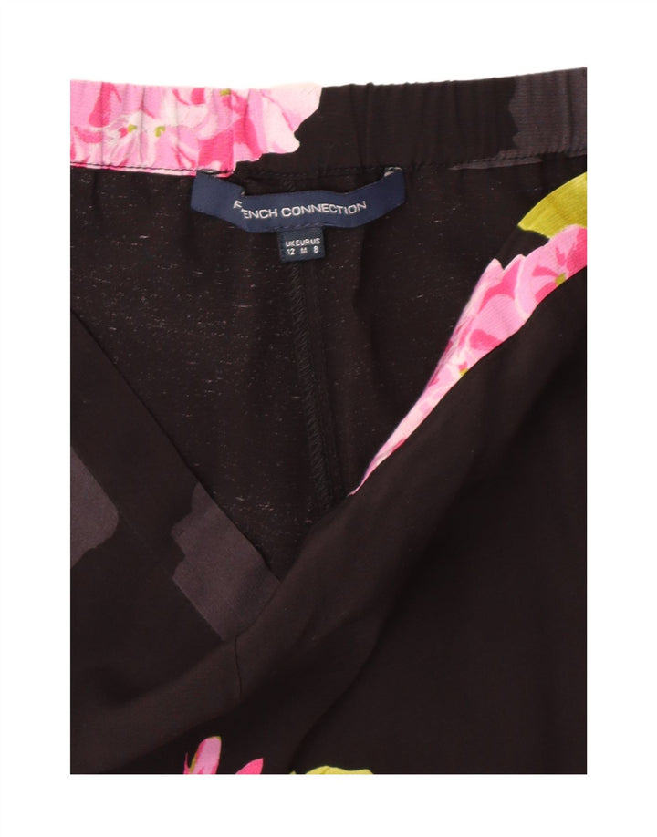 FRENCH CONNECTION Womens Cropped Trousers UK 12 Medium W30 L24 Black