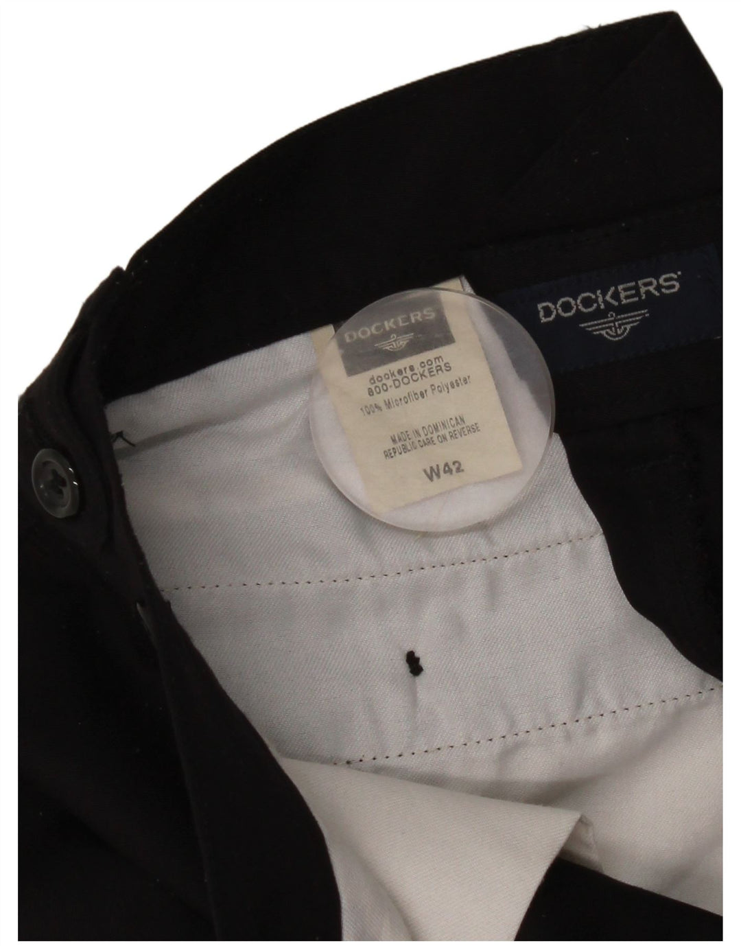 Dockers muške kratke chino hlače s štipaljkama W42 2XL crni poliester