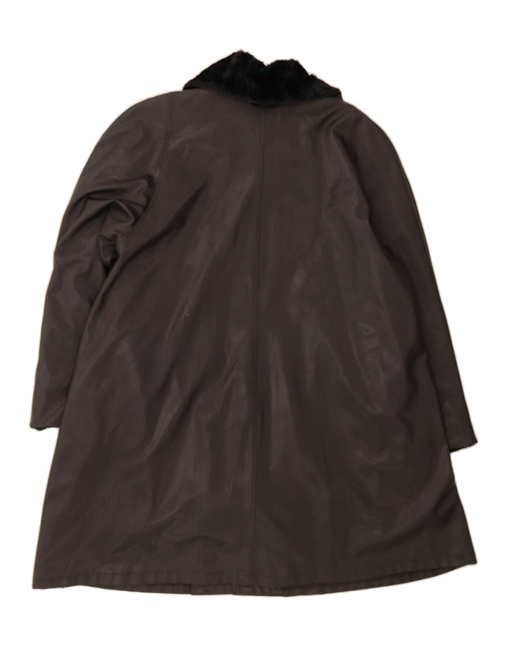 LINEA DONNA Womens Overcoat UK 18 XL Black Vintage Linea Donna and Second-Hand Linea Donna from Messina Hembry 