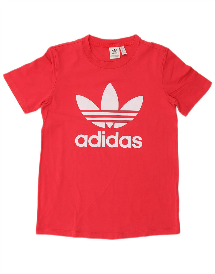 ADIDAS Ženska grafička majica kratkih rukava UK 10 Small Pink Cotton