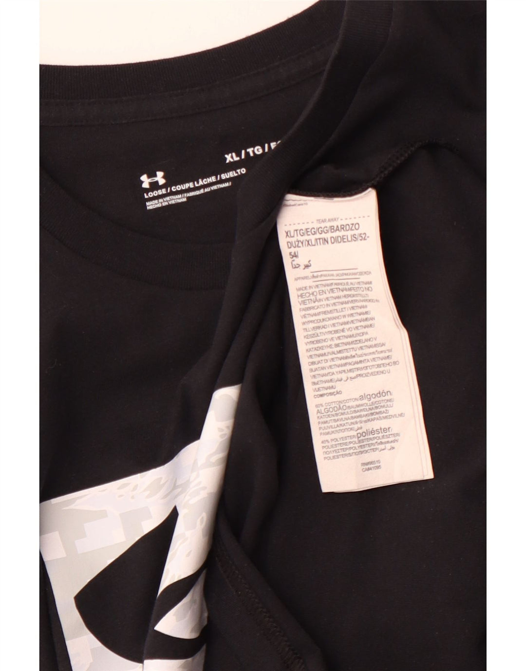 UNDER ARMOUR Muška majica s grafičkim motivima XL, crni pamuk