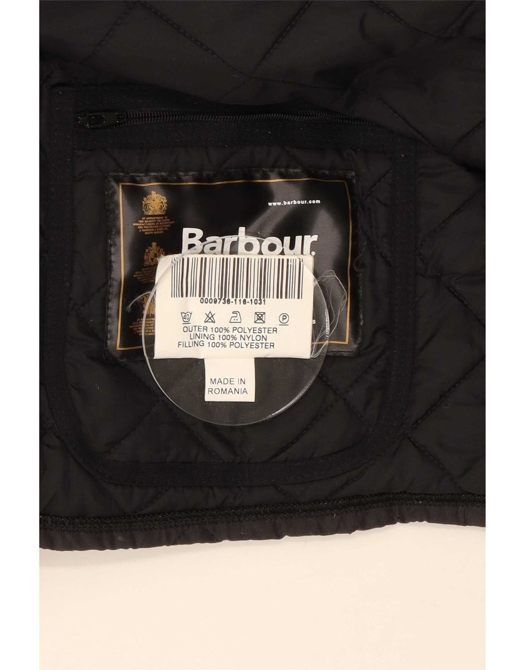 Barbour muška prošivena jakna UK 42 XL crni poliester