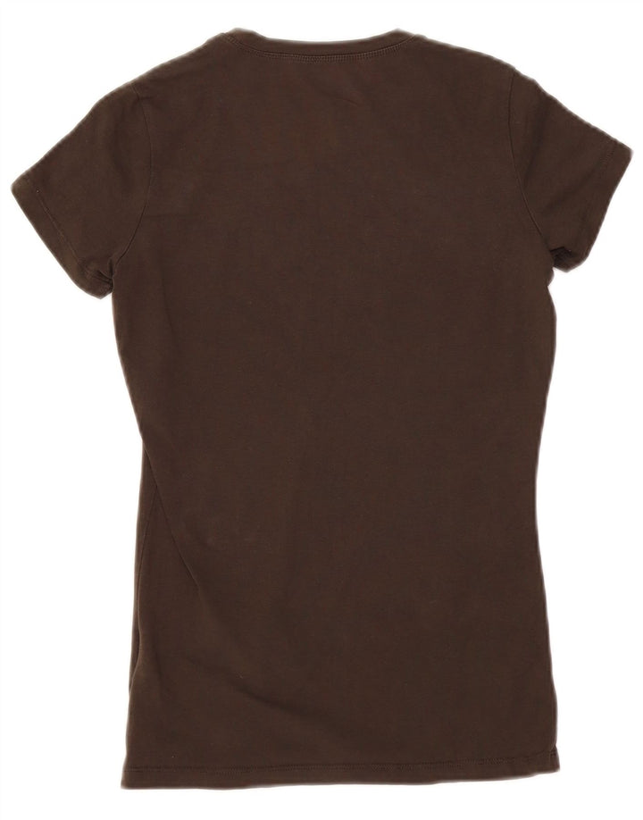 CALVIN KLEIN JEANS Ženska majica kratkih rukava UK 10 Small Brown Cotton