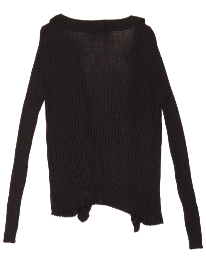 Zara ženski otvoreni kardigan pulover UK 16 Large Black