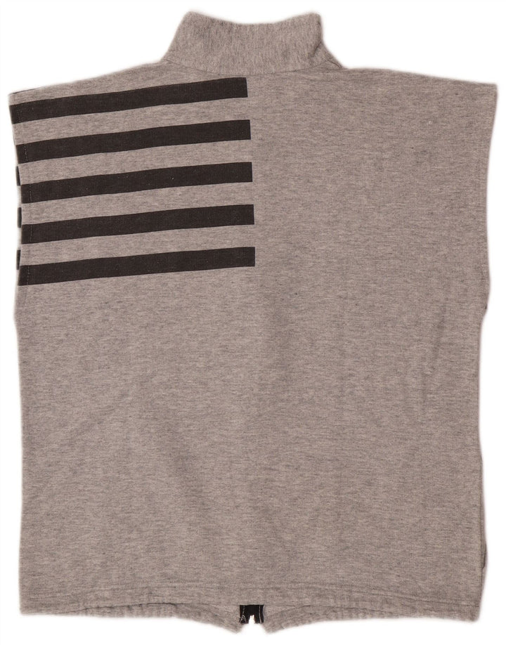 Vintage muška trenirka bez rukava, srednje siva prugasta jakna
