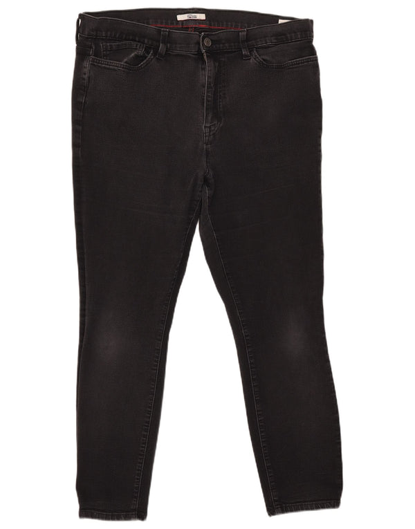 TOMMY HILFIGER Ženske uske traperice visokog struka US 18 2XL W38 L26 Crne