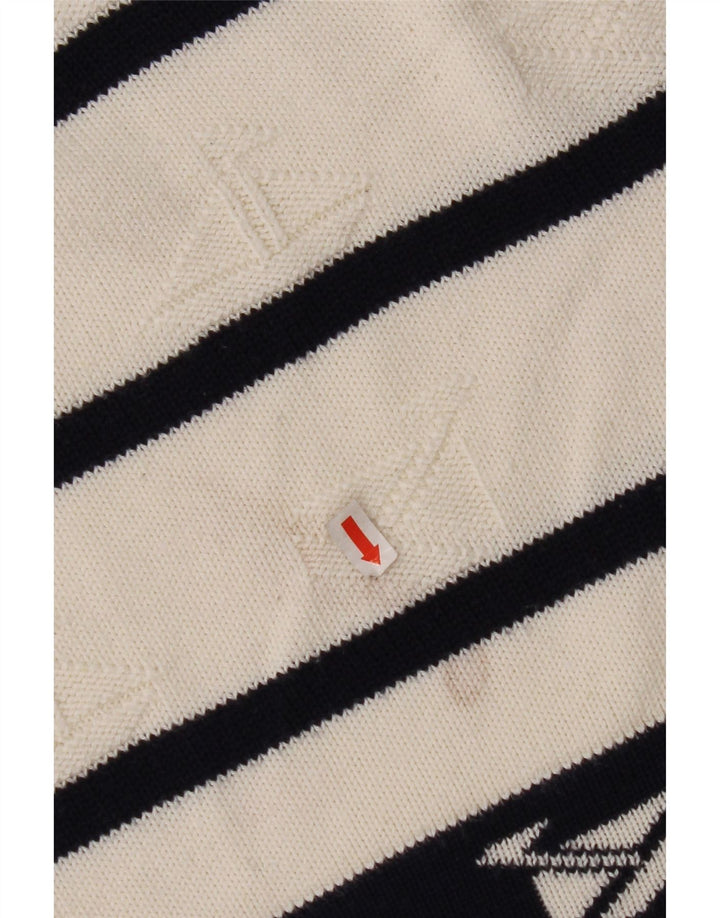 VINTAGE muški pulover s okruglim izrezom, velike bijele pruge