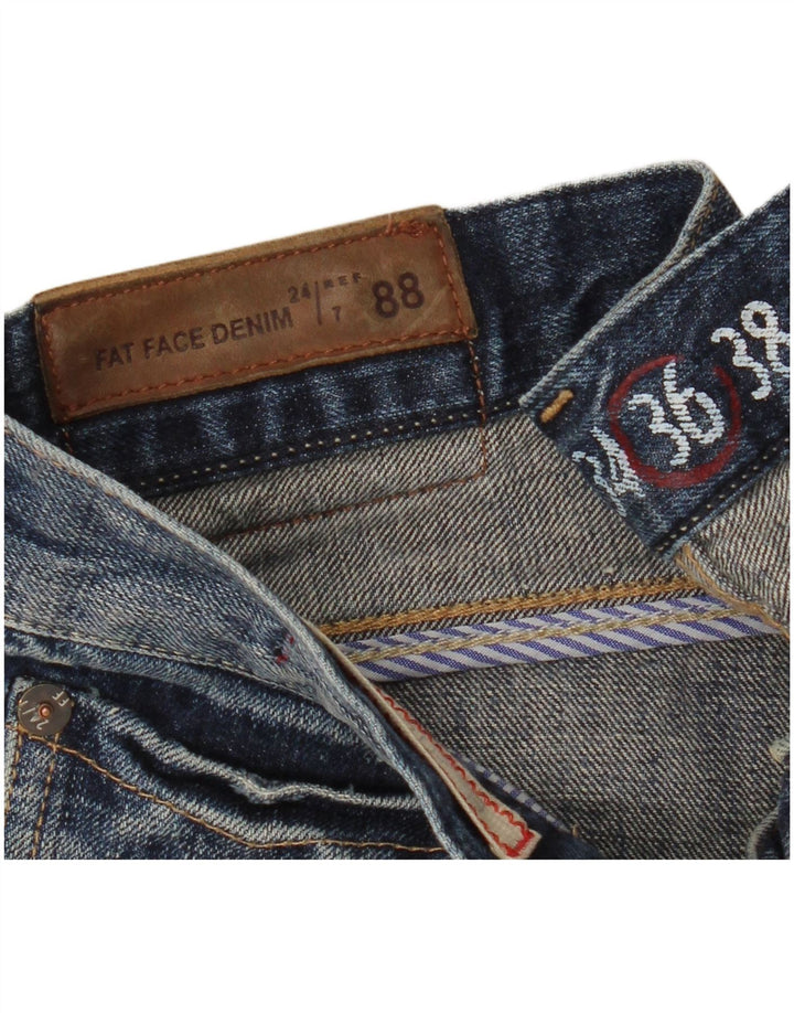 Fat Face muške traperice Bootcut W36 L32 tamnoplavi pamuk
