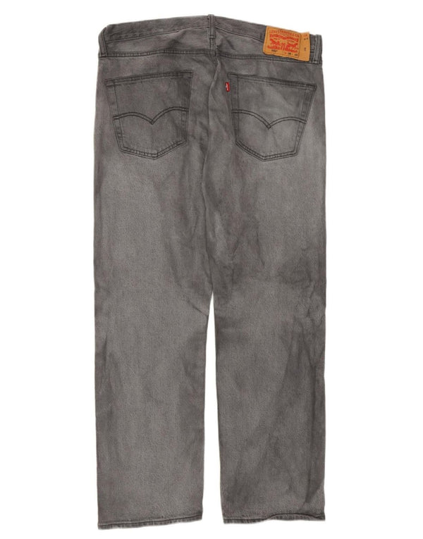 Levi's muške 501 ravne traperice W36 L30 sivi pamuk