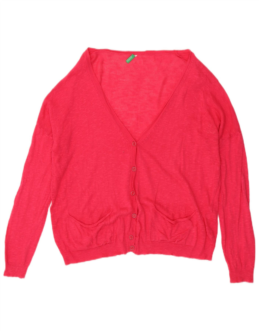 BENETTON ženski prekomjerni džemper UK 10 Small Pink