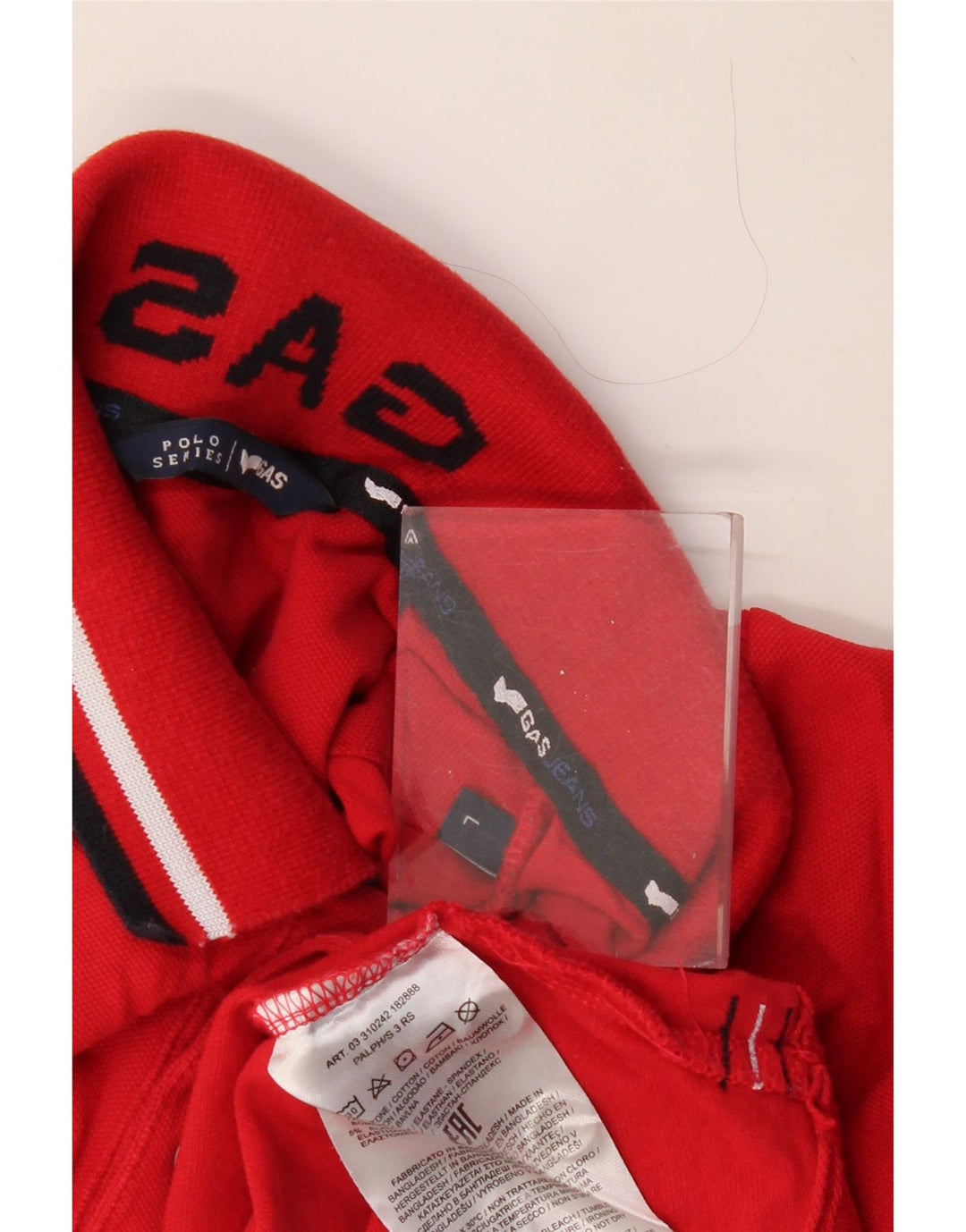 Velika crvena pamučna polo majica GAS za dječake 15-16 godina