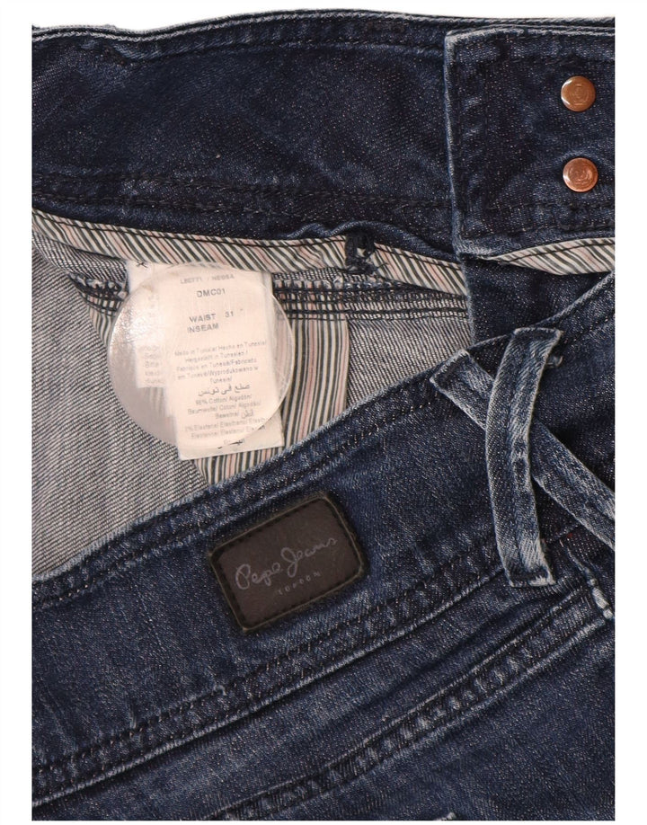 PEPE Jeans Ženske traper kratke hlače W31 srednje tamnoplavi pamuk