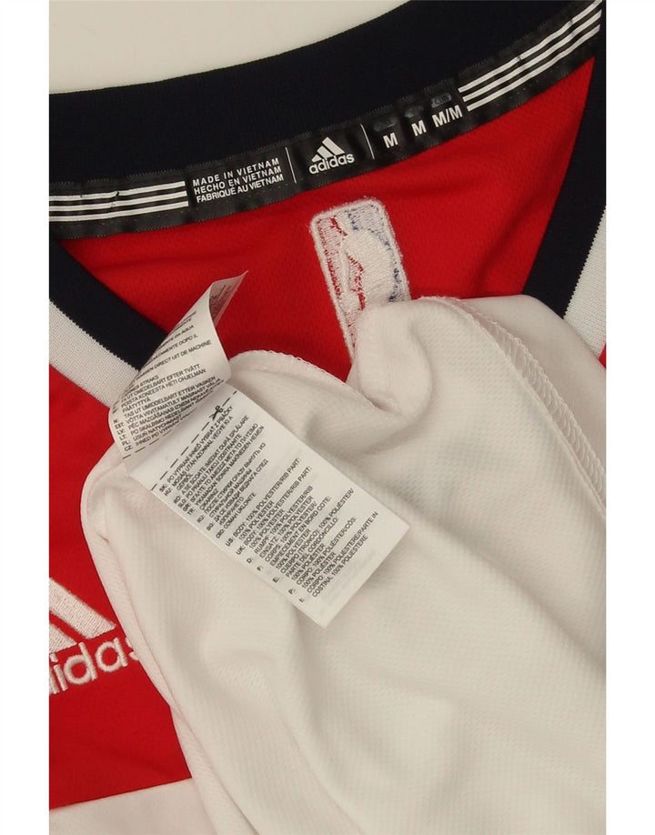 ADIDAS muški Wizards grafički prsluk srednje bijele boje, poliester
