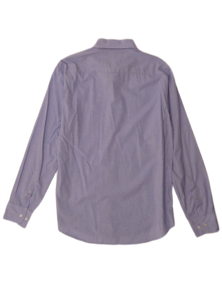 BONOBOS muška dugačka uska košulja Srednje plavi pamuk