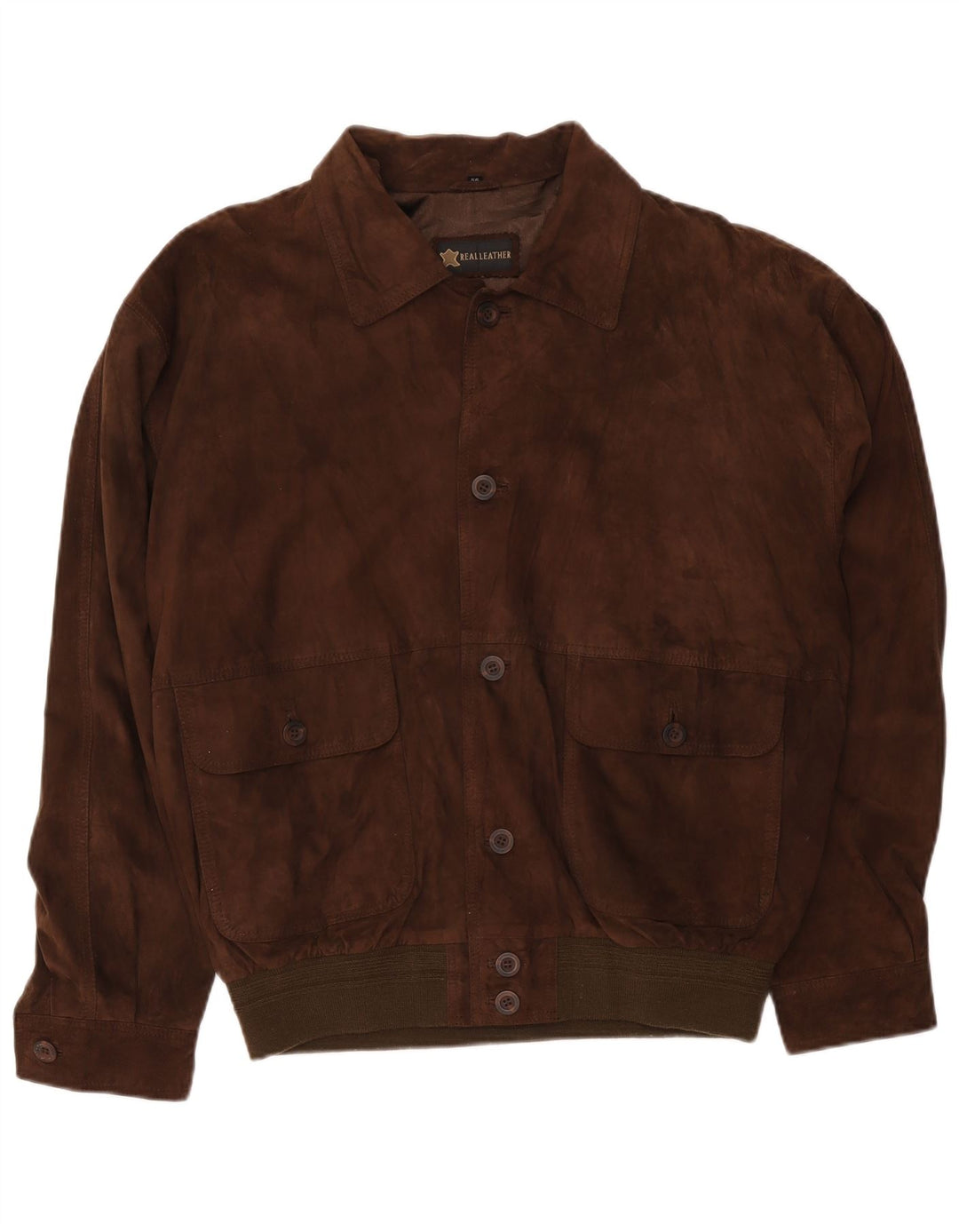 Vintage muška bomber jakna od brušene kože IT 56 2XL smeđa koža