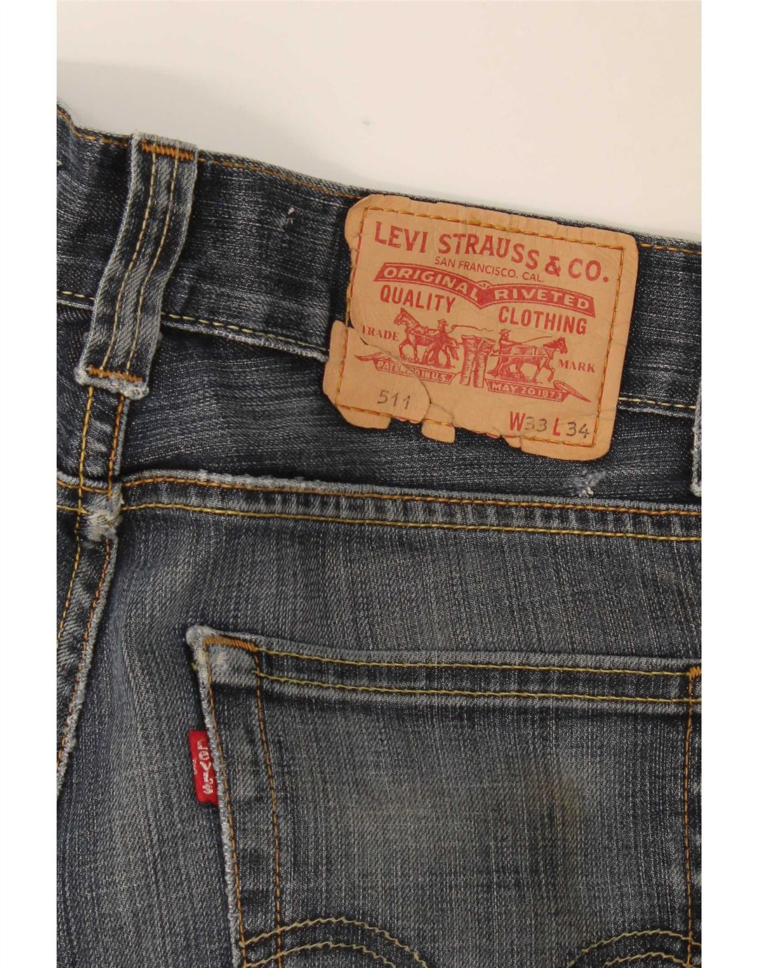 Levi's ženske 511 uske traperice W33 L34 tamnoplavi pamuk
