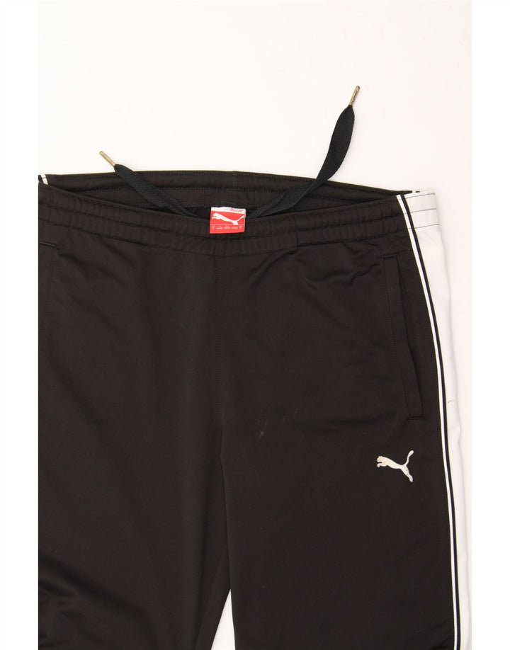 PUMA Mens Tracksuit Trousers Small Black Colourblock Polyester Vintage Puma and Second-Hand Puma from Messina Hembry 