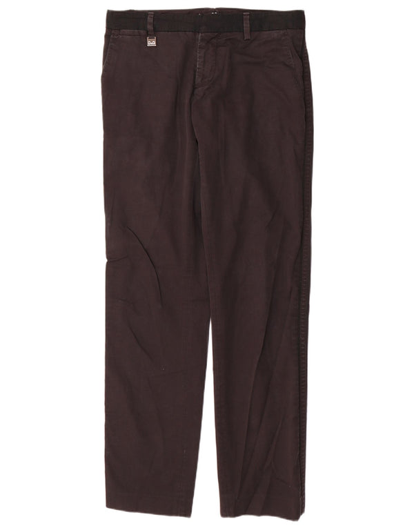 DOLCE & GABBANA Ženske ravne chino hlače IT 46 Large W32 L32 Crne