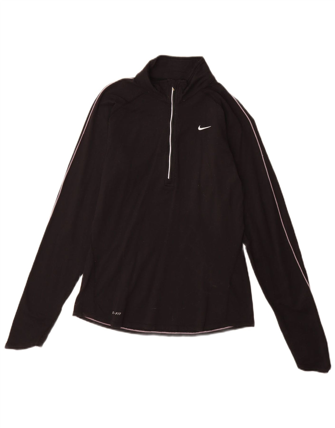 Nike Ženski Dri Fit Pulover Trenirka Top UK 8/10 Mali crni najlon