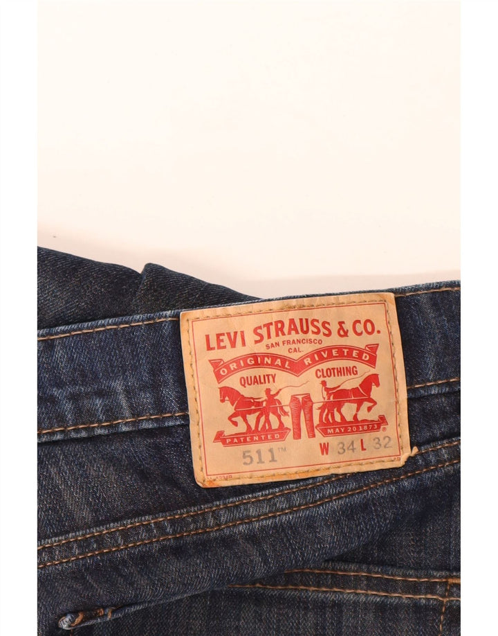 Levi's muške 511 uske traperice W34 L32 tamnoplavi pamuk