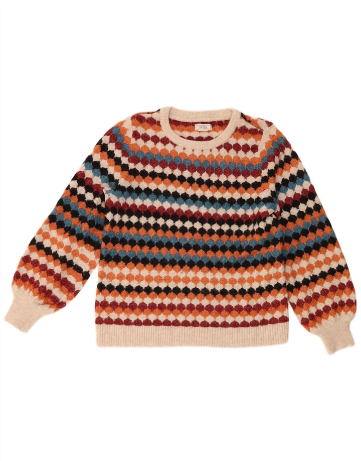 Fat Face Ženski džemper s okruglim izrezom UK 10 Mali višebojni