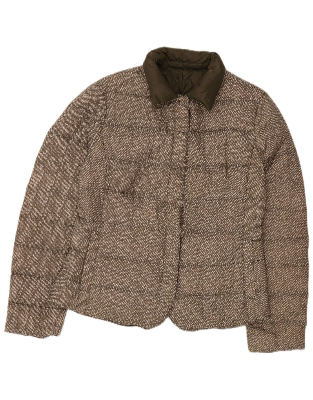 Benetton ženska dvostruka podstavljena jakna UK 16 veliki zeleni poliamid