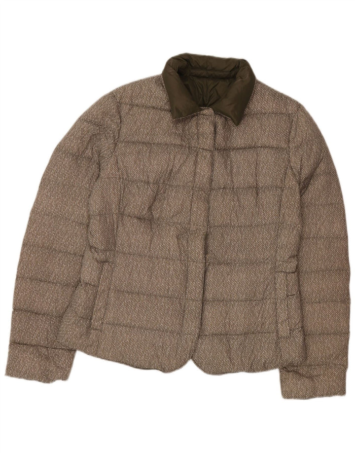 Benetton ženska dvostruka podstavljena jakna UK 16 veliki zeleni poliamid