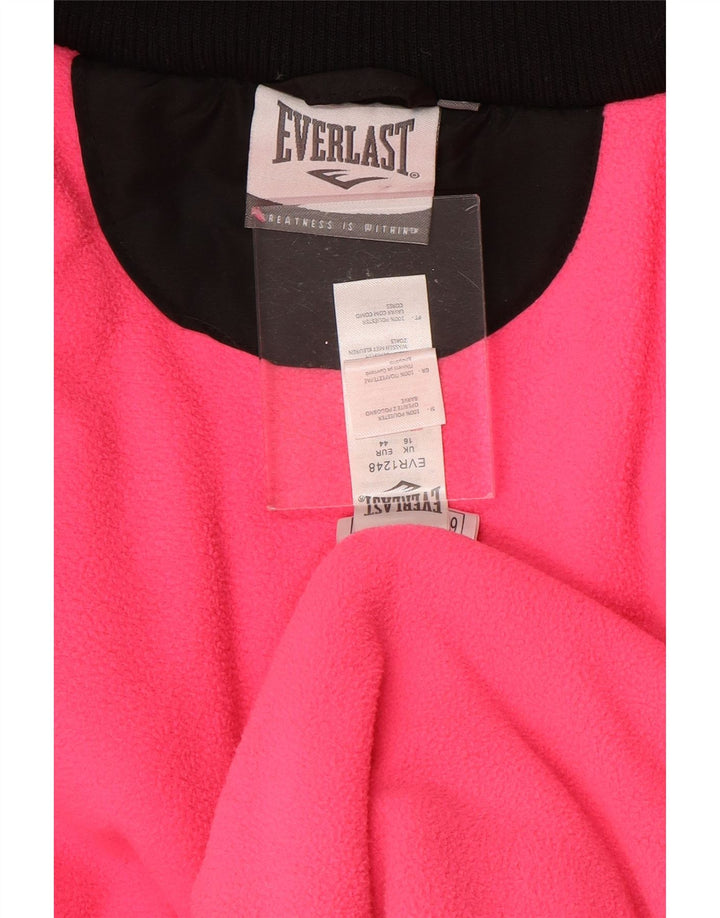 EVERLAST Womens Hooded Windbreaker Jacket UK 16 Large Black Polyester
