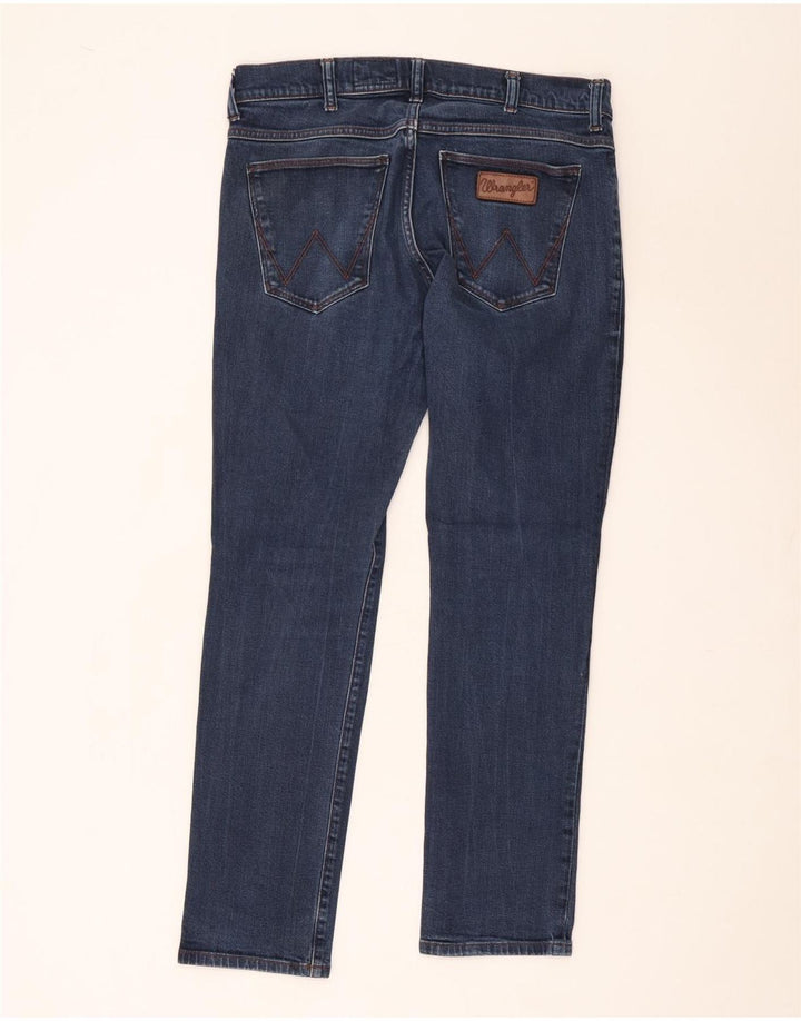 Wrangler muške ravne traperice W34 L32 plavi pamuk
