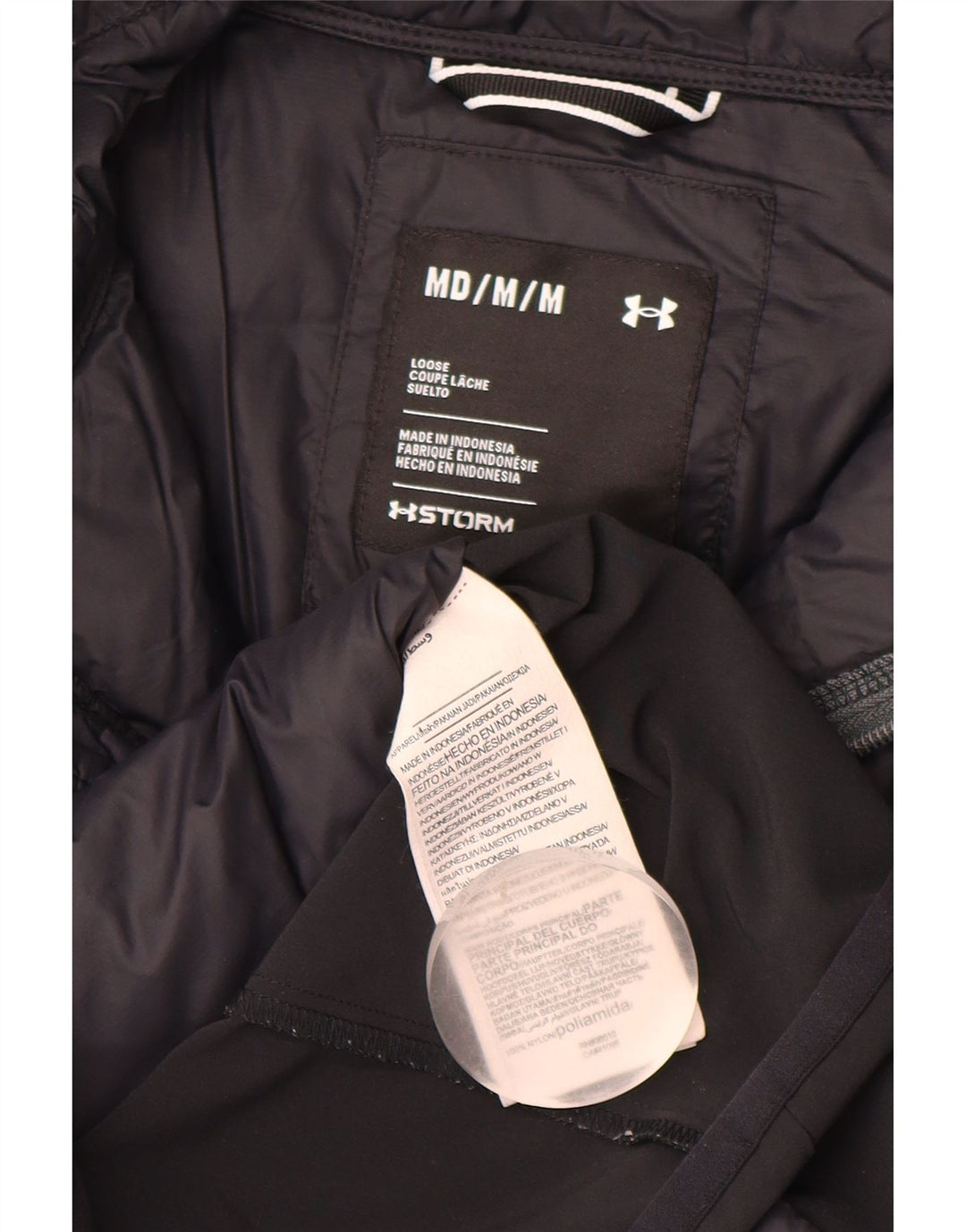 Under Armour muška grafička podstavljena jakna UK 38 srednje tamnoplave boje