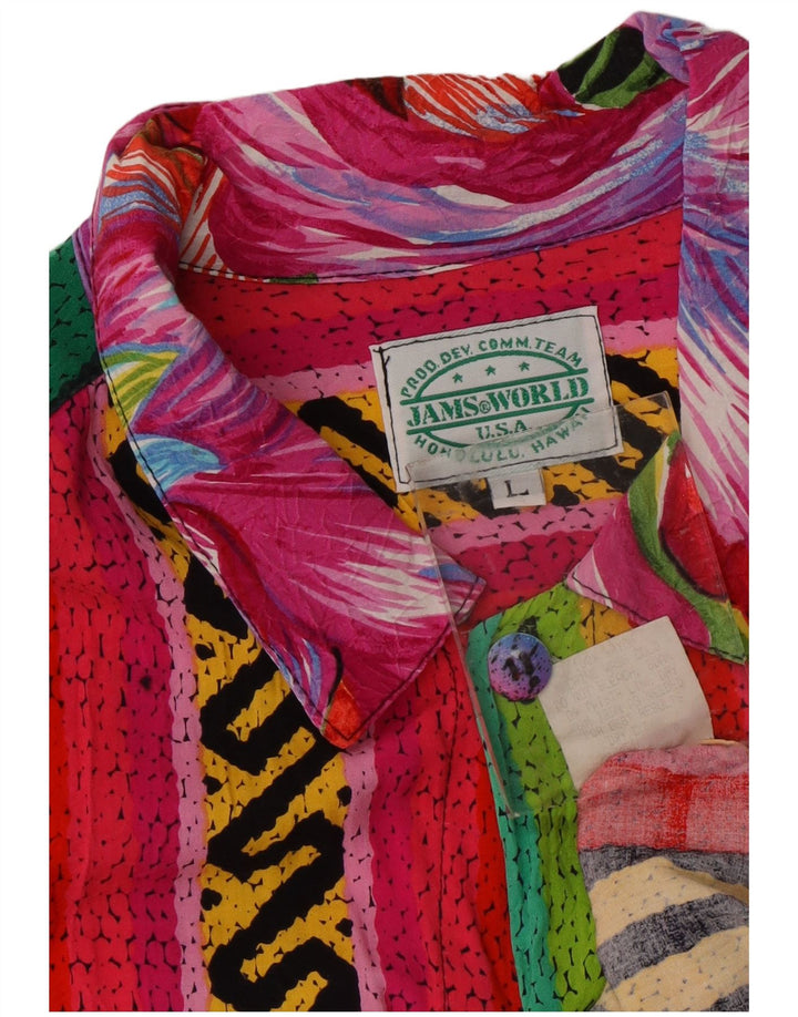 JAMS WORLD Muška košulja kratkih rukava od rajona na velike raznobojne pruge